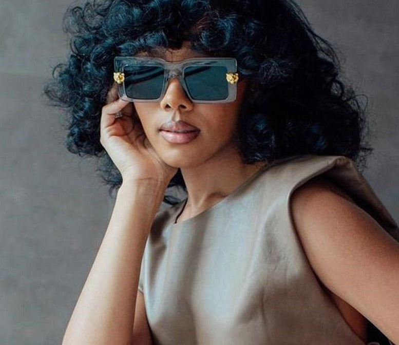 Calanovella Vintage Square Sunglasses Women Men Oversized Shades Glasses Luxury Brand Designer Sun Glasses Eyewear UV400