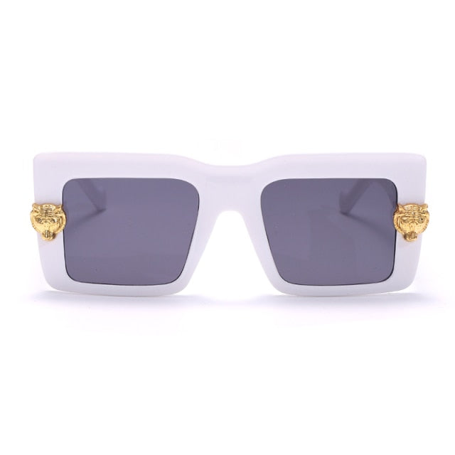 Calanovella Vintage Square Sunglasses Women Men Oversized Shades