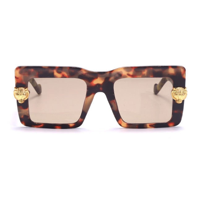 Calanovella Vintage Square Sunglasses Women Men Oversized Shades