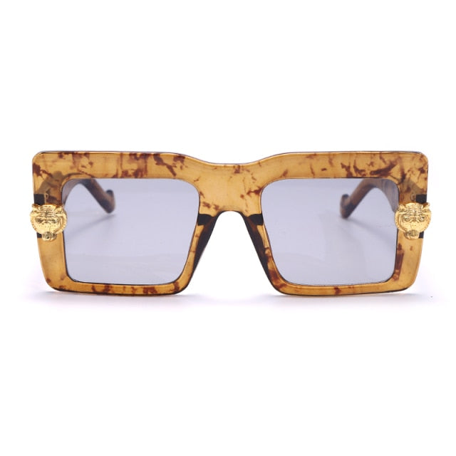 Calanovella Vintage Square Sunglasses Women Men Oversized Shades