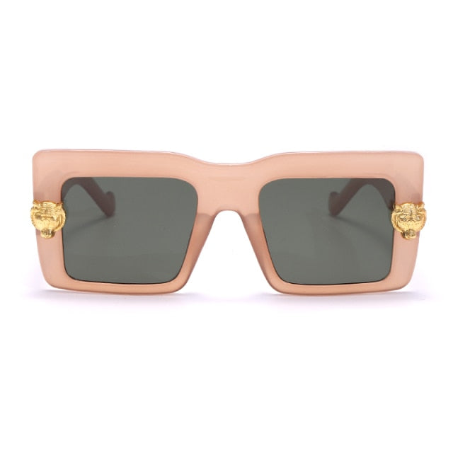 Calanovella Vintage Square Sunglasses Women Men Oversized Shades