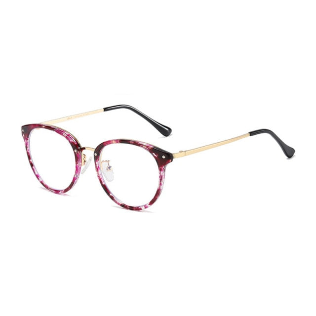 Calanovella Classic Anti Blue Light Eyeglasses Frames Fashion TR Round