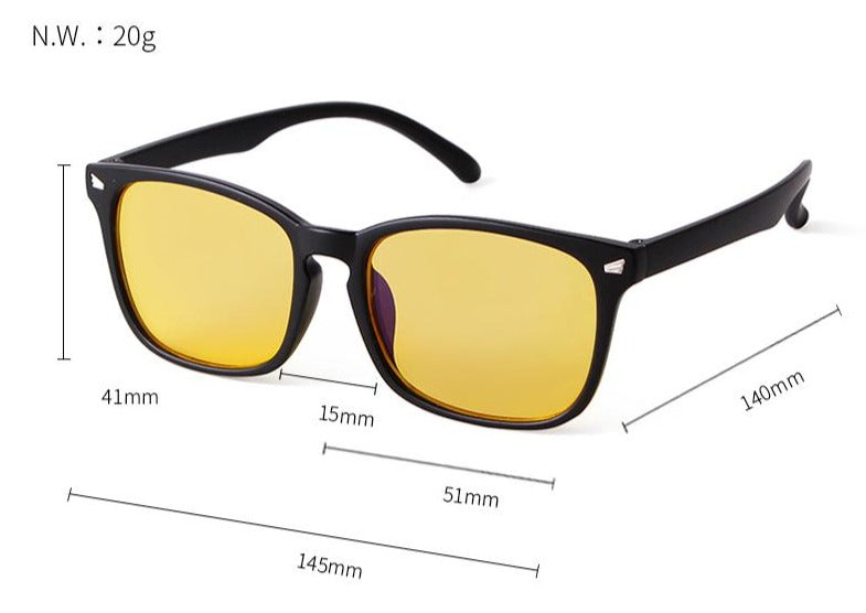 Calanovella Yellow Lens Night Vision Sunglasses Men Women Designer