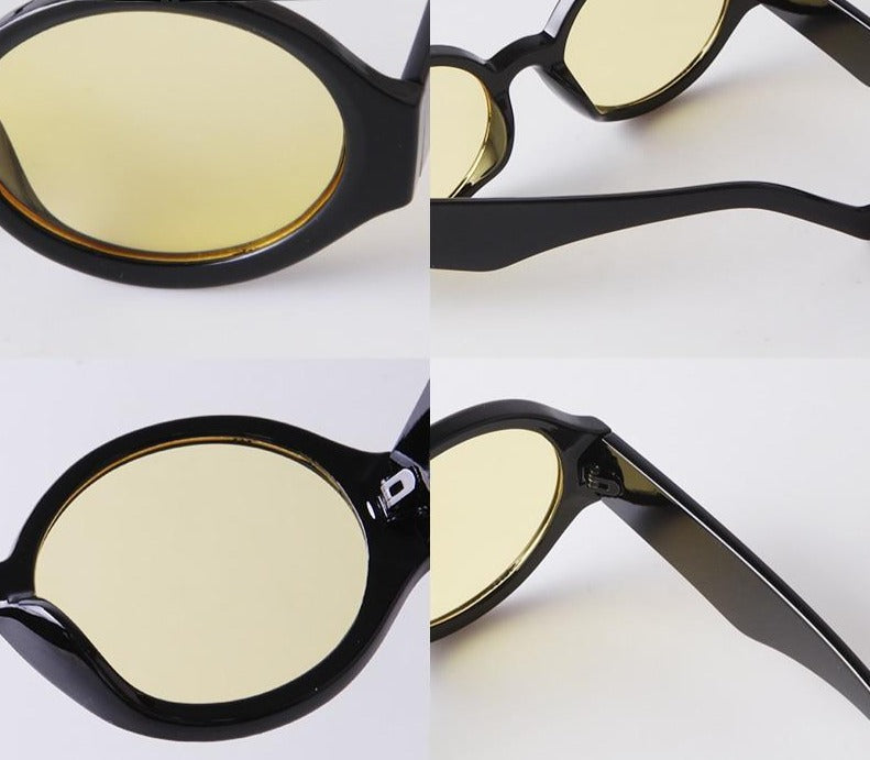 Calanovella Classic Retro Round Oval Sunglasses