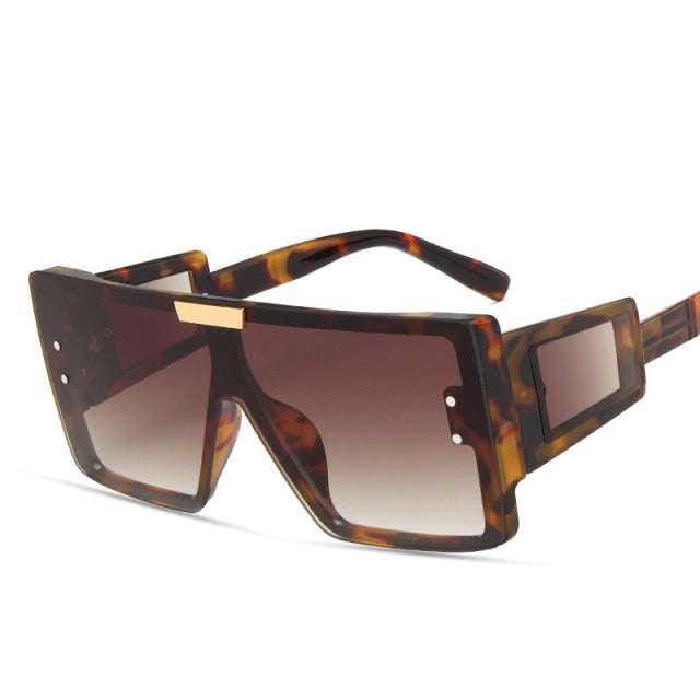 Calanovella One Piece Square Sunglasses Women Men Big Frames