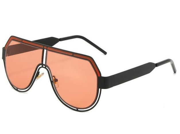 Calanovella Stylish Oversized One Piece Sunglasses Cool Gradient