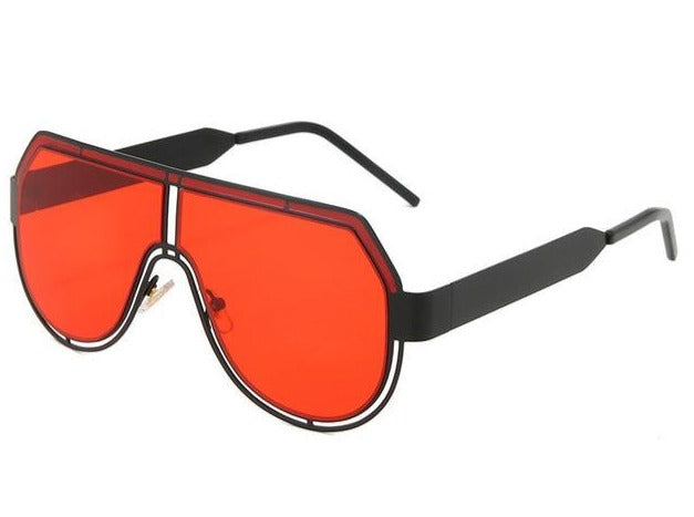 Calanovella Stylish Oversized One Piece Sunglasses Cool Gradient