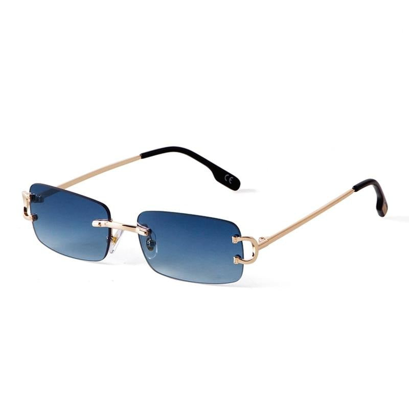 Calanovella Trendy Square Rimless Rectangle Sunglasses UV400