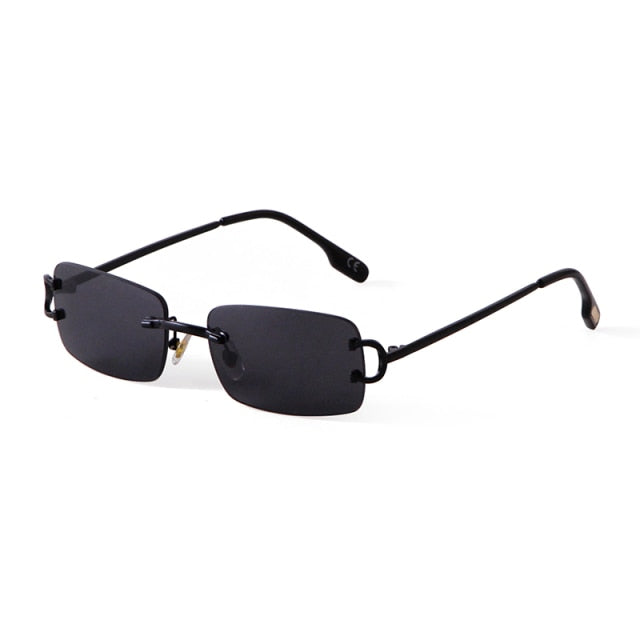 Calanovella Trendy Square Rimless Rectangle Sunglasses UV400