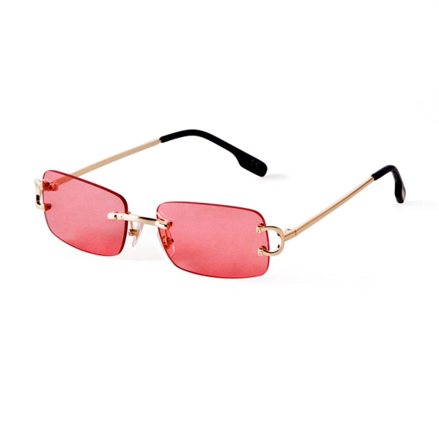 Calanovella Trendy Square Rimless Rectangle Sunglasses UV400