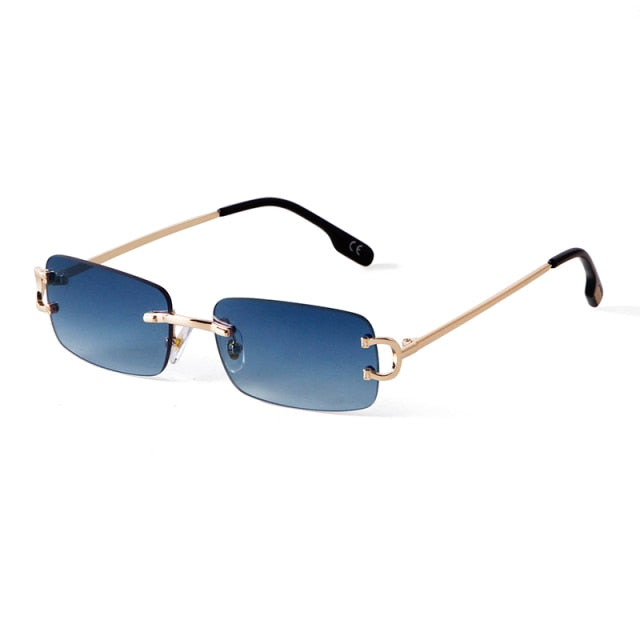 Calanovella Trendy Square Rimless Rectangle Sunglasses UV400