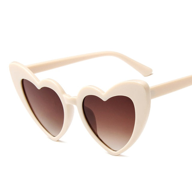 Calanovella Love Heart Sunglasses Women Big Frame Personality Sunglass