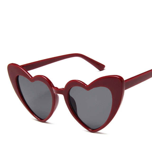 Calanovella Love Heart Sunglasses Women Big Frame Personality Sunglass