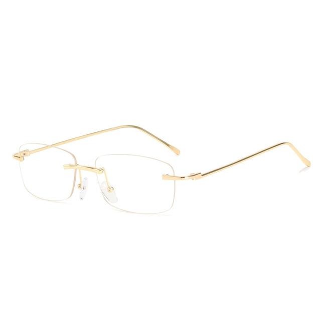 Calanovella Fashion Rimless Square Rectangle Sunglasses Retro Punk