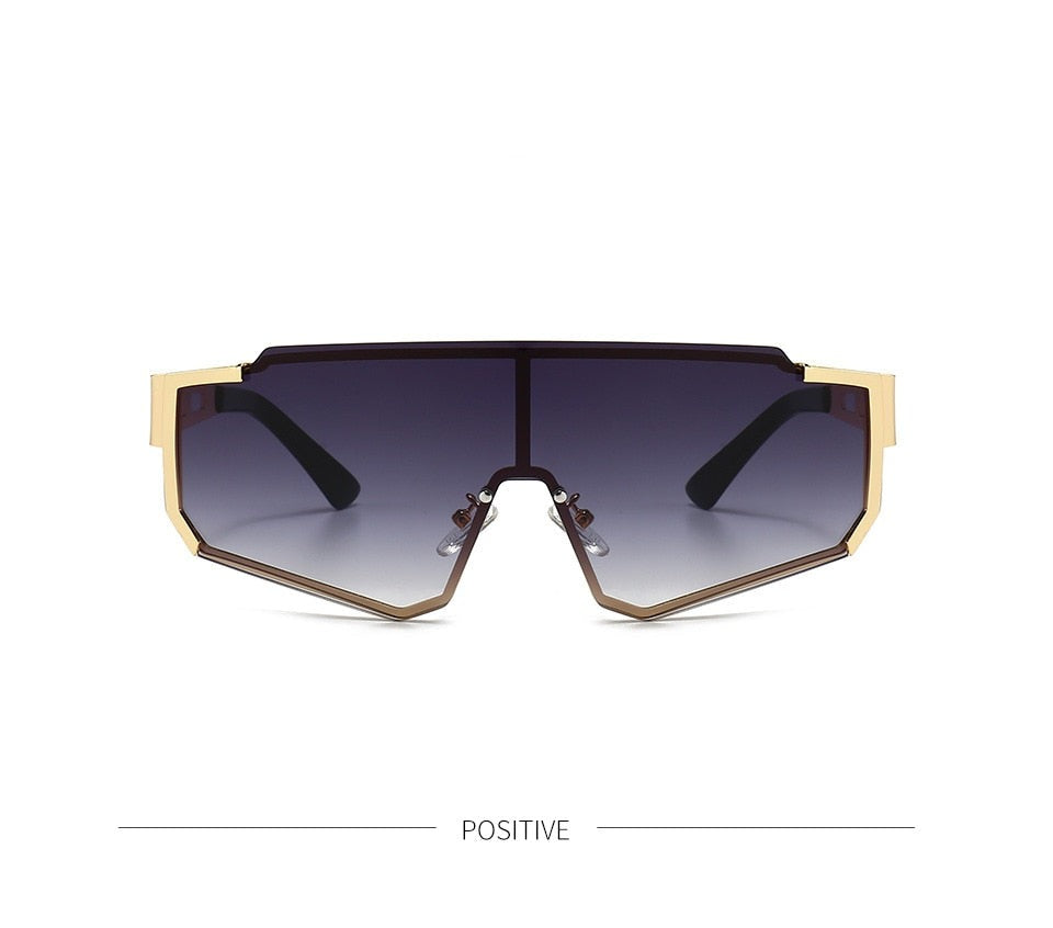 Calanovella Goggle Square Sunglasses Women Luxury Vintage Brand Design Sun glasses Big Frame Mirror Red Purple Eyewear UV400