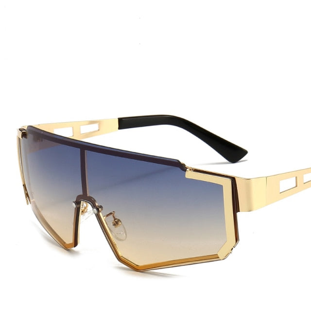 Calanovella Goggle Square Sunglasses Women Luxury Vintage Brand Design Sun glasses Big Frame Mirror Red Purple Eyewear UV400