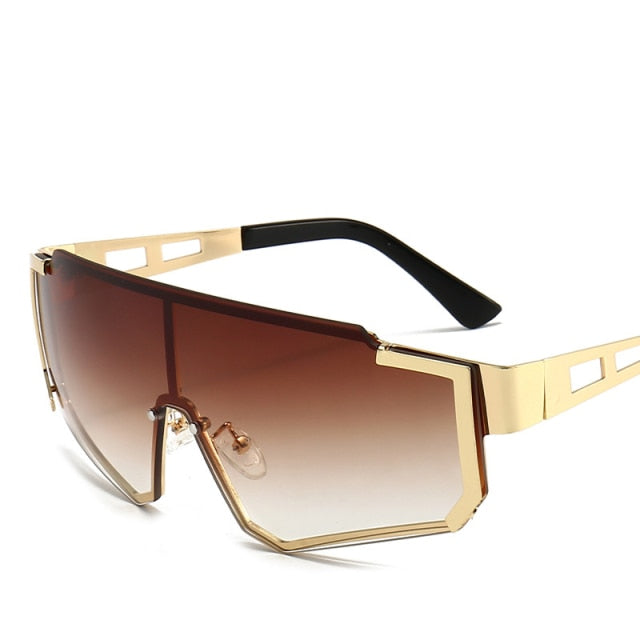 Calanovella Goggle Square Sunglasses Women Luxury Vintage Brand Design Sun glasses Big Frame Mirror Red Purple Eyewear UV400