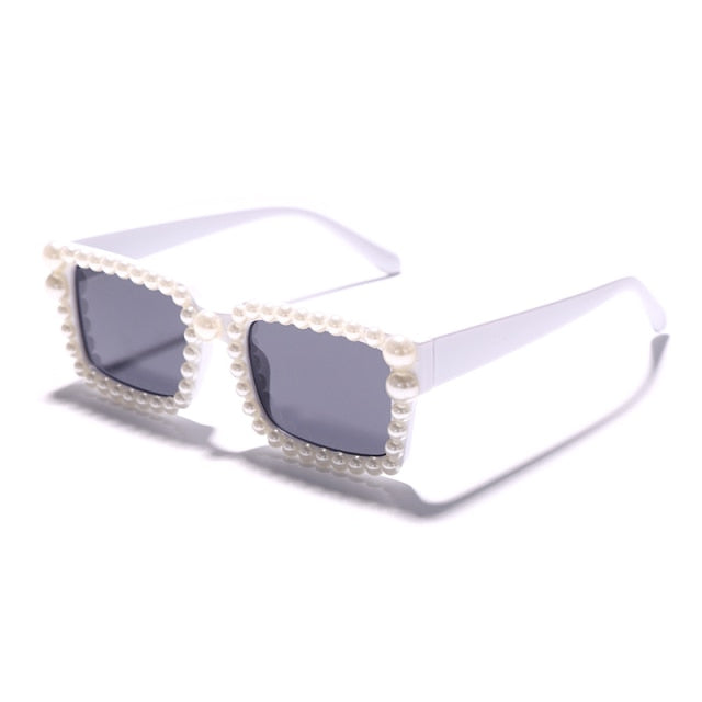 Calanovella Pearl Vintage Sunglasses Women Brand Designer Sun Glasses
