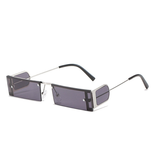 Calanovella Fashion Small Square Women Sunglasses Lady Glass Metal Frame Colorful Rectangle Lens  Women Eyewear UV400 Sun Glasses Shades