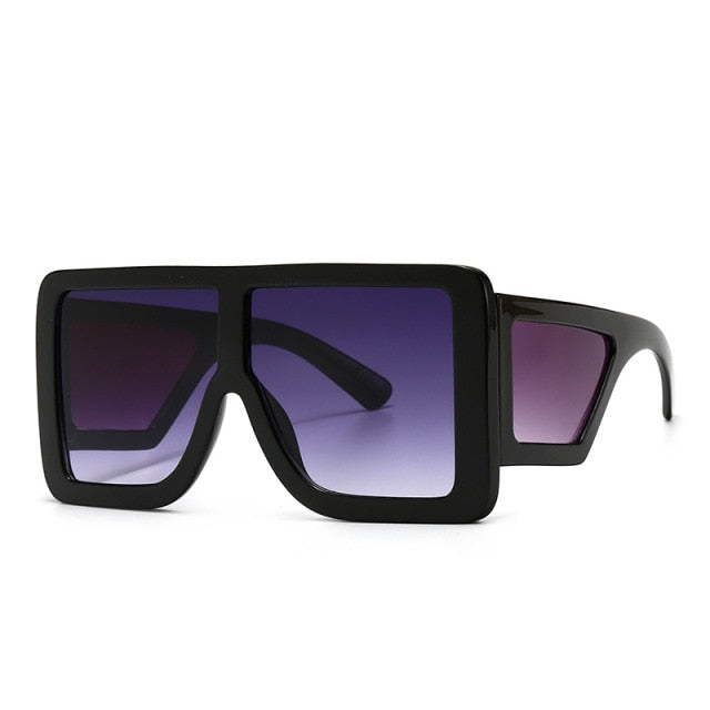 Calanovella Vintage Oversized Square Sunglasses Women Men Retro Big