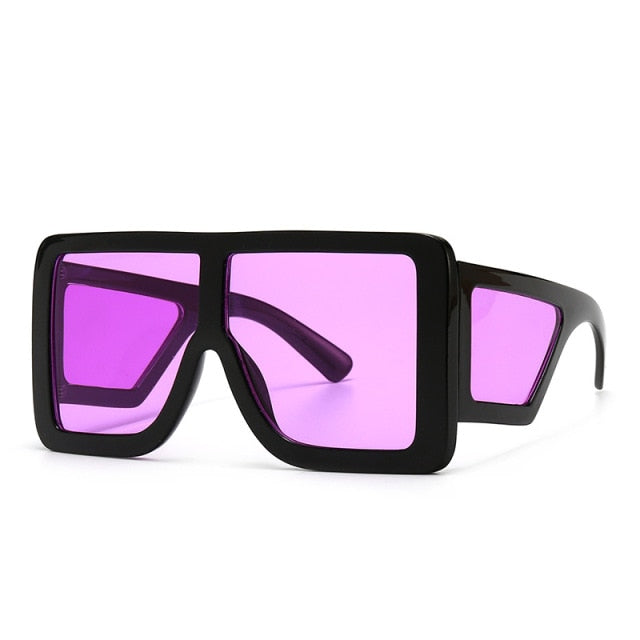 Calanovella Vintage Oversized Square Sunglasses Women Men Retro Big