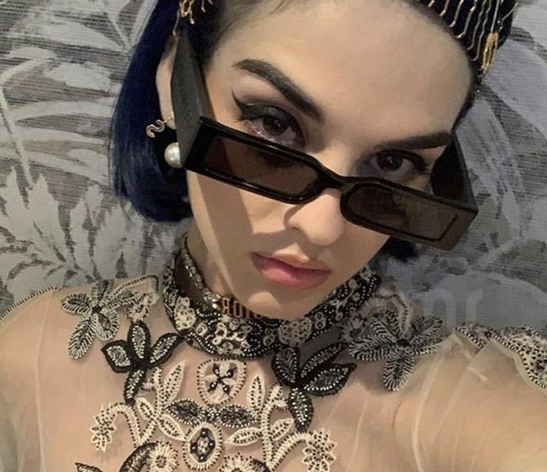 Calanovella Stylish Cool Punk Rectangle Sunglasses UV400