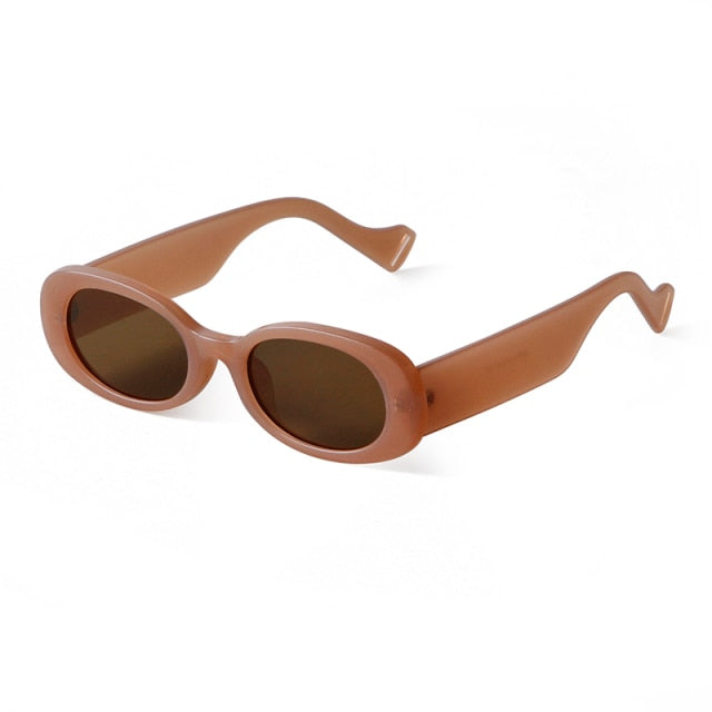 Calanovella Trendy Wide Arm Oval Rectangle Sunglasses UV400