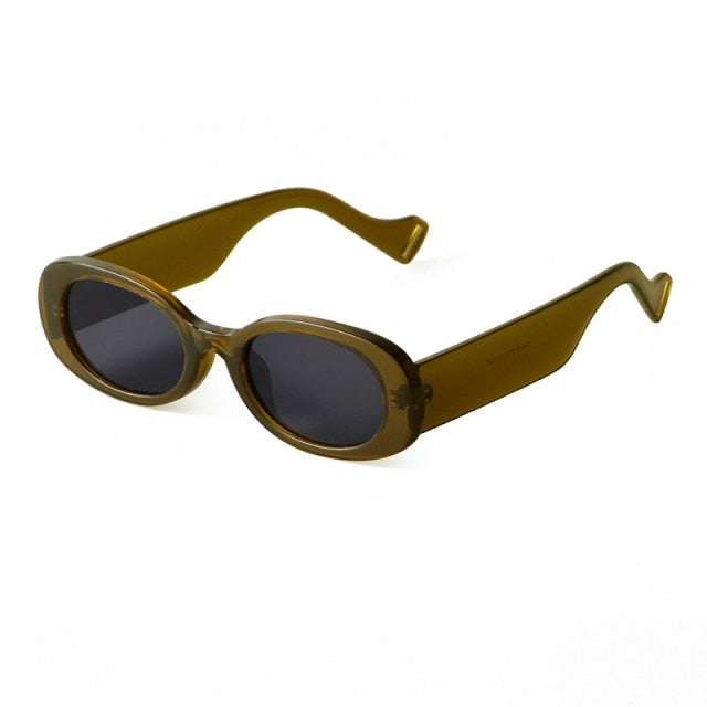 Calanovella Trendy Wide Arm Oval Rectangle Sunglasses UV400