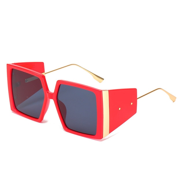 Calanovella Vintage Square Sunglasses Women Luxury Frames Retro Clear