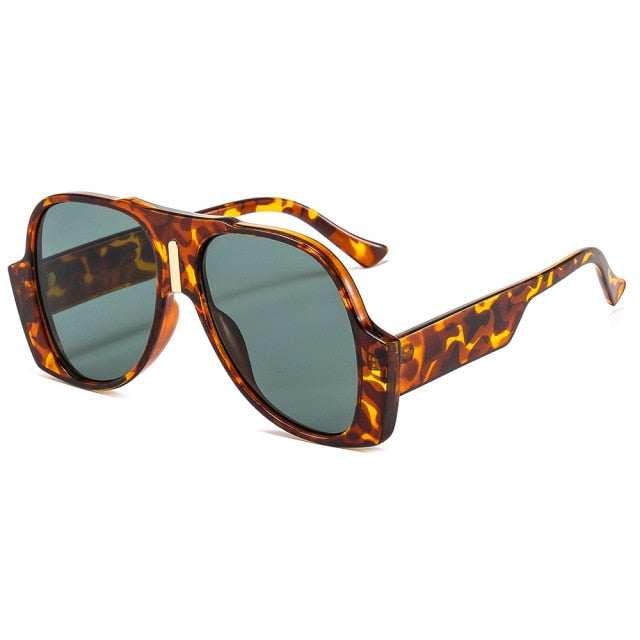 Calanovella Retro Oversized Oval Sunglasses Brand Designer Fashion