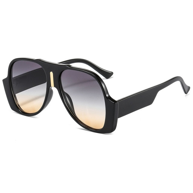 Calanovella Retro Oversized Oval Sunglasses Brand Designer Fashion