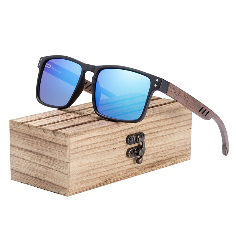 Calanovella Sunglasses Brand Designer Natural Walnut Wood Sun Glasses Polarized Eyewear UV400