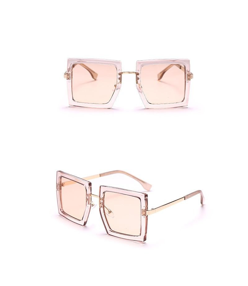 Calanovella Large Square Vintage Retro Sunglasses UV400