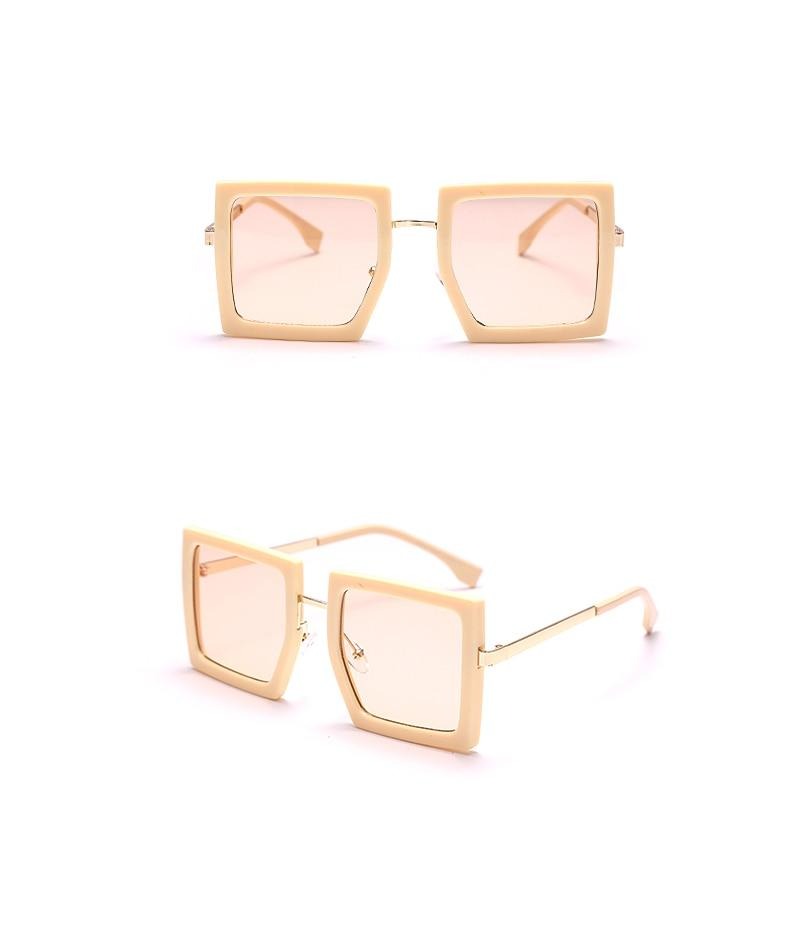 Calanovella Large Square Vintage Retro Sunglasses UV400
