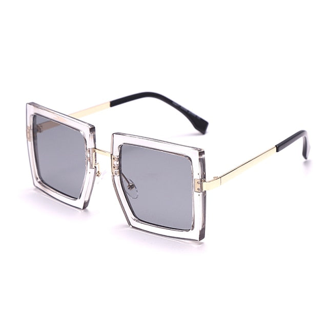 Calanovella Large Square Vintage Retro Sunglasses UV400