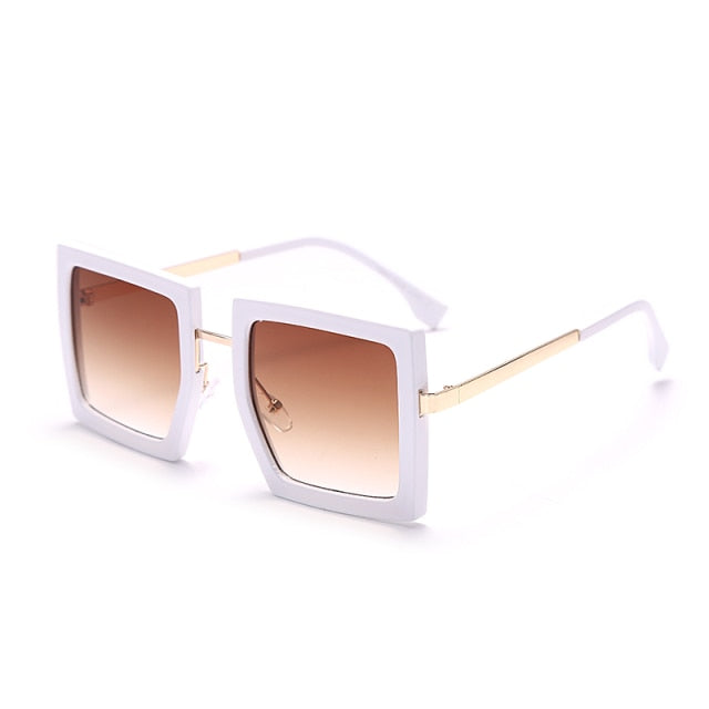 Calanovella Large Square Vintage Retro Sunglasses UV400
