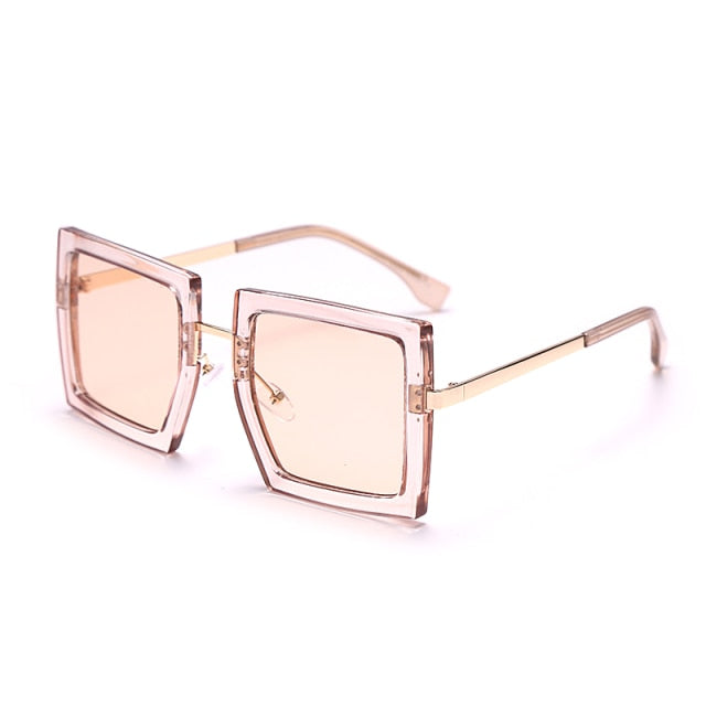 Calanovella Large Square Vintage Retro Sunglasses UV400