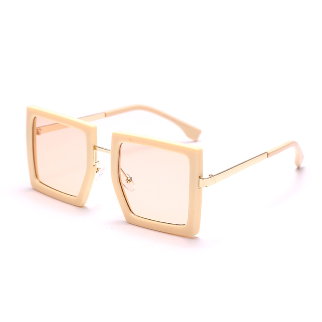 Calanovella Large Square Vintage Retro Sunglasses UV400