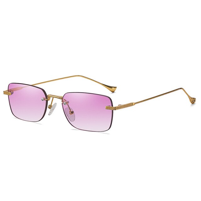 Calanovella Fashion Rimless Rectangle Sunglasses Cool Shades UV400
