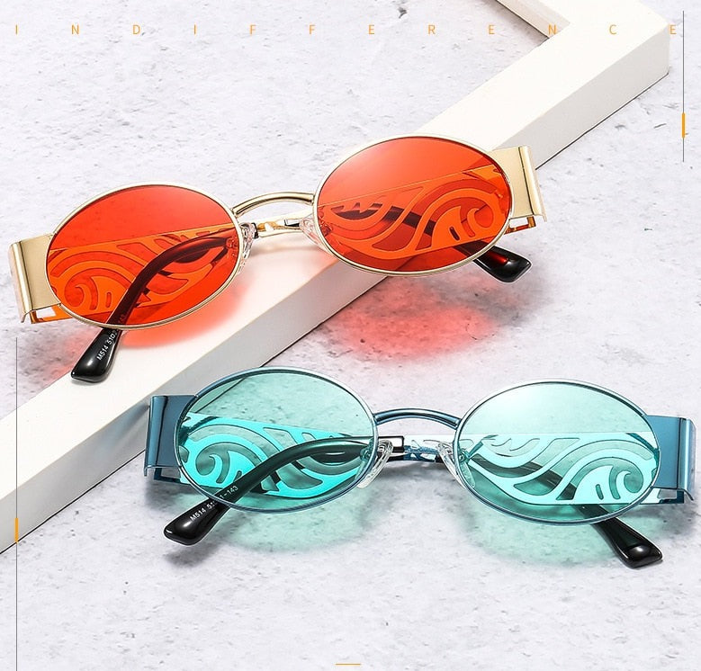 Calanovella Round Vintage Sunglasses Women Men Trendy Small Retro