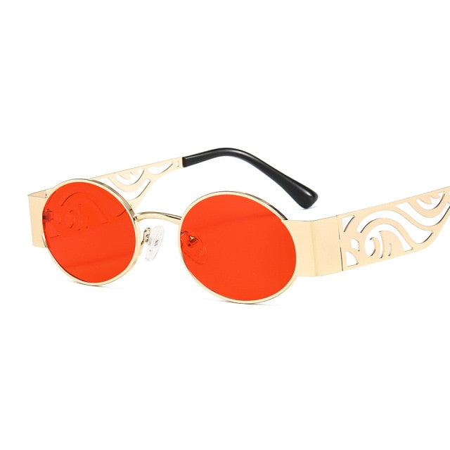 Calanovella Round Vintage Sunglasses Women Men Trendy Small Retro Brand Design Green Gradient Lens Sun Glasses For Female Eyewear UV400