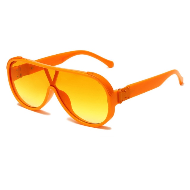 Calanovella Rainbow Colors Trendy Oversized Tinted Gradient Sunglasses