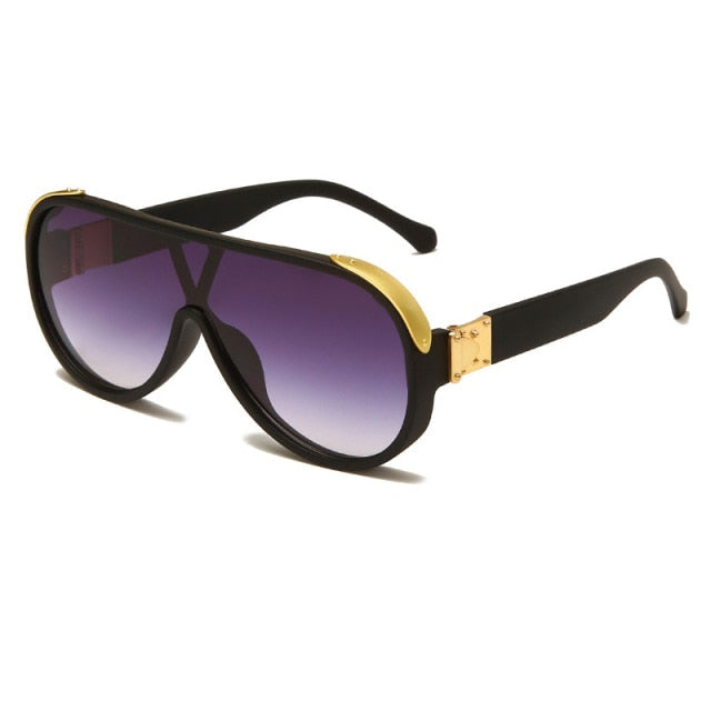 Calanovella Rainbow Colors Trendy Oversized Tinted Gradient Sunglasses