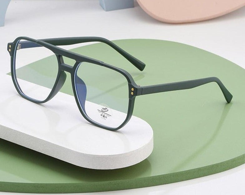 Calanovella Anti Blue Light TR90 Retro Rivets Stylish Glasses Frames