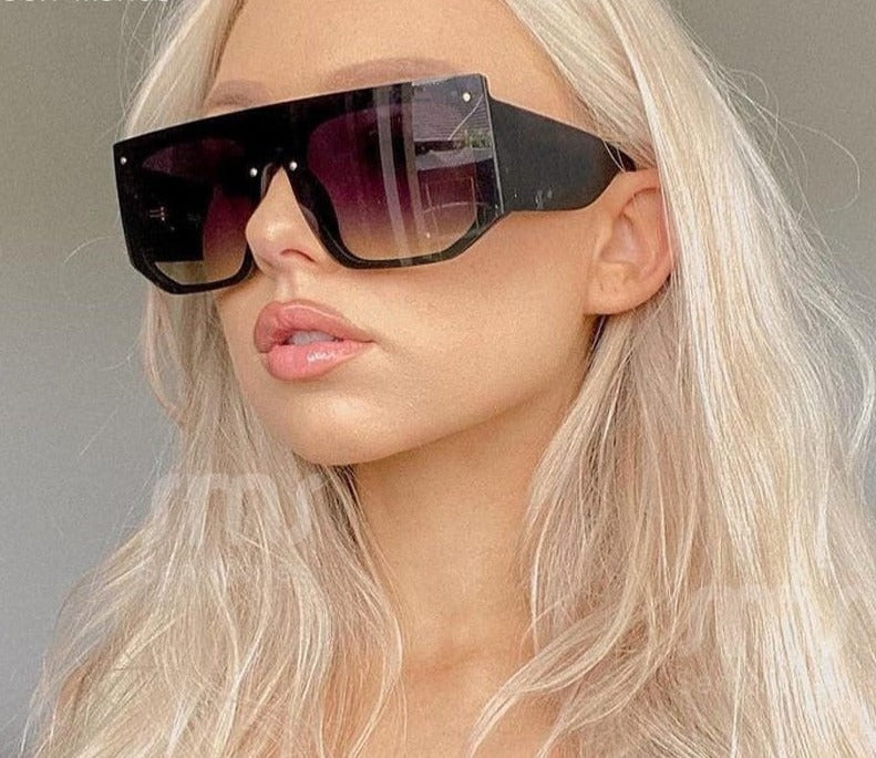 Calanovella Oversized Square Sunglasses Women Vintage Sun Glasses Men