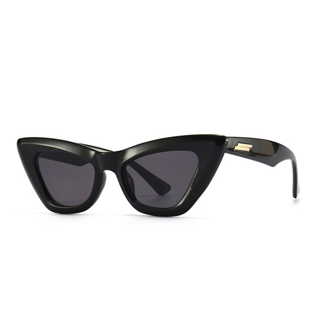 Calanovella New Luxury Brand Chic Cat Eye Sunglasses For Women Vintage Square Elegant Sun Glasses Female Ins Hot Gradient Black Shades