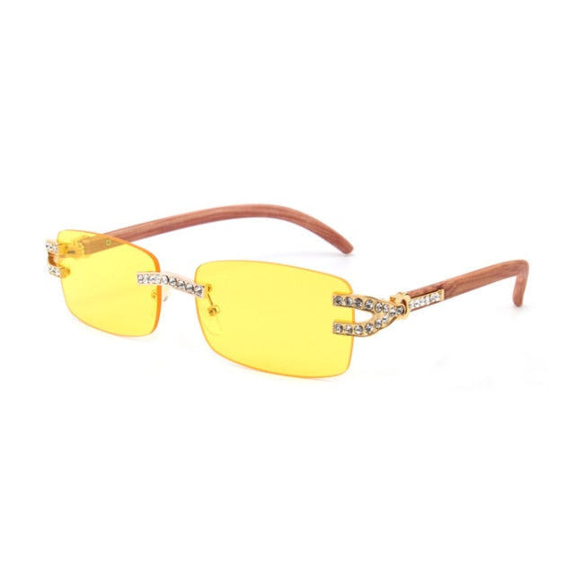 Calanovella Crystal Rimless Rhinestones Sunglasses UV400