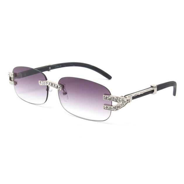 Calanovella Crystal Rimless Rhinestones Sunglasses UV400