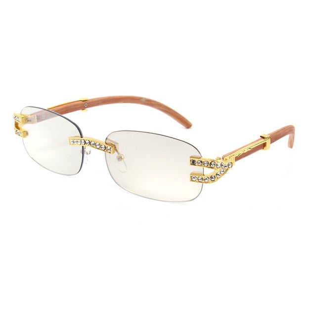Calanovella Crystal Rimless Rhinestones Sunglasses UV400