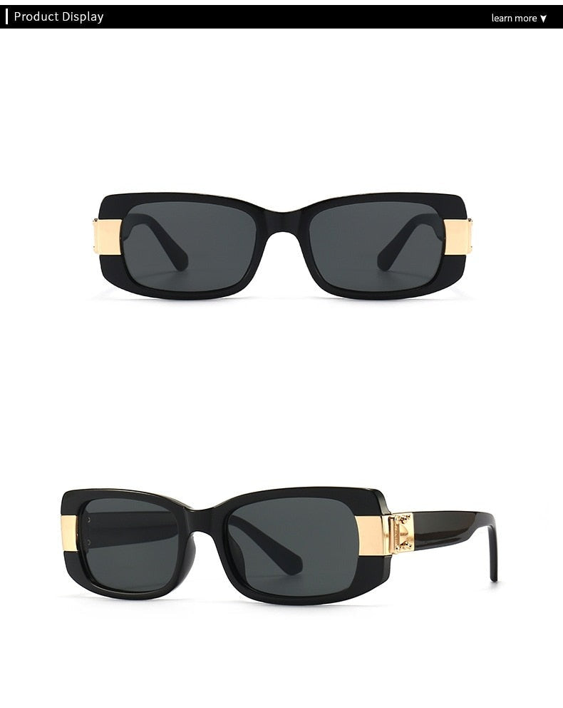 Calanovella Classic Retro Rectangle Sunglasses Women Brand Luxury